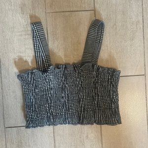 black and white crop tank top